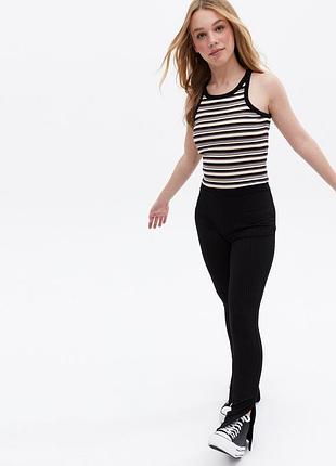 Смугастий топ у рубчик new look для дівчинки 12-13 років, 152/158 см