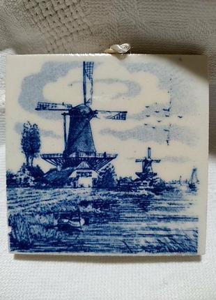 Delft blue hand painted holland. декоративная плитка, картина на стену1 фото