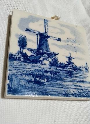 Delft blue hand painted holland. декоративна плитка, картина на стіну3 фото