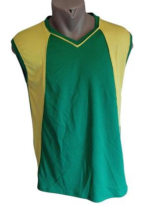 Зелёная футболка без рукавов с жёлтым от nelson confecções майки