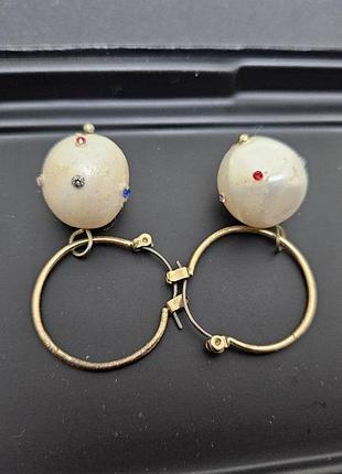 Сережки кільця перлів мозаїка 3