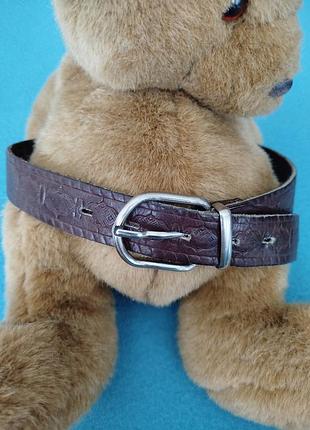 Ремень шкіряний,колір темнокоричневий