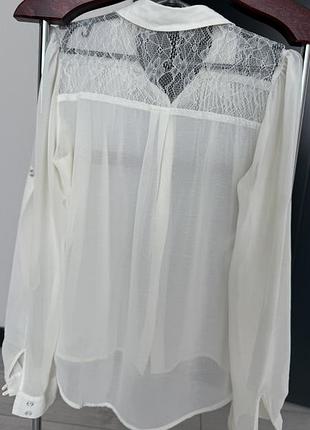 Класна невагома блуза , сорочка з мереживом zara