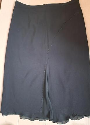 Стильная юбка в черном цвете, 54-56 размера
