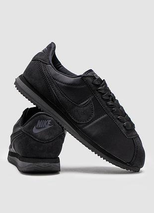 Женские кроссовки nike cortez, черные кроссовки найк кортез, ретро стиль
