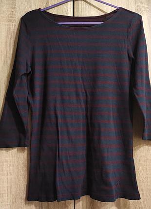 Лонгслив с рукавом три четверти в полоску,размер s-m