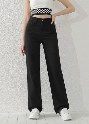 Jeans. чорні джинси straight. маломірять