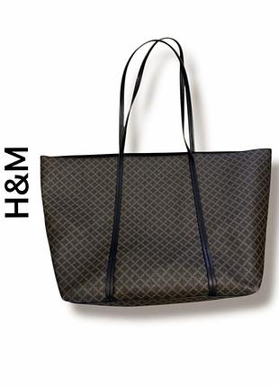 Сумка-шопер h&m з оригінальним принтом goyard
