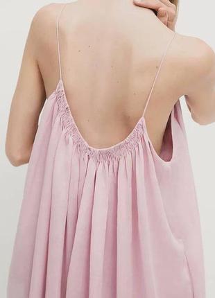 Лляна сукня massimo dutti 🩷 рожевого кольору