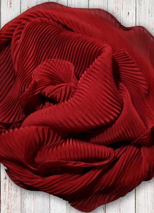 Шарф с ассиметричными краями цвет марсала