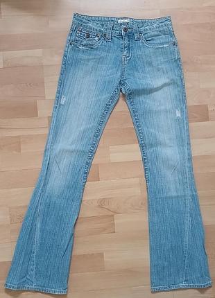 Джинсы select 36-38 рваные бедровки клеш