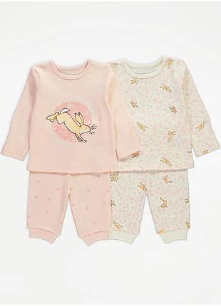 Піжама george , котонова піжама на дівчинку 12-18 м , 2/3 роки