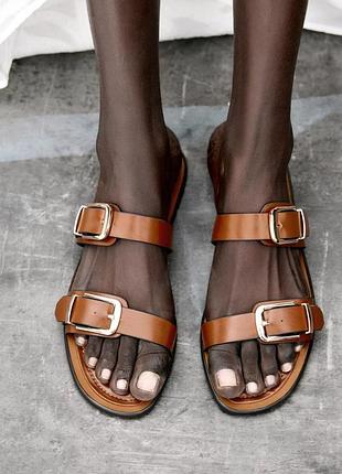 Шлепанцы на низком ходу zara new