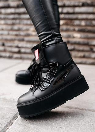 Puma x fenty by rihanna sneaker boot 🍏 стильні жіночі черевики пума