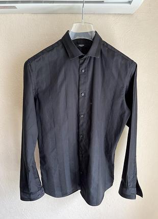 Рубашка мужская черная jack&jones