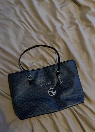 Сумка michael kors чорно сіра