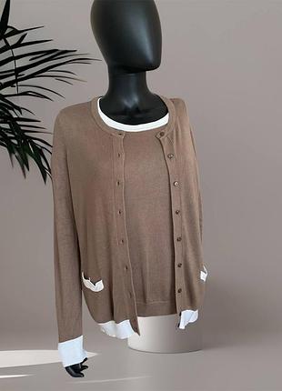 Peter hann cos комплект футболка кардиган вискоза