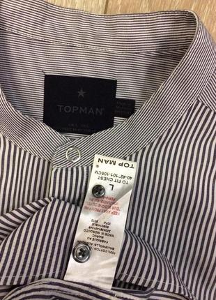 Рубашка котоновая в полоску topman3 фото