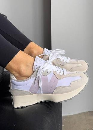 Кроссовки new balance 327 beige, кроссовки nb