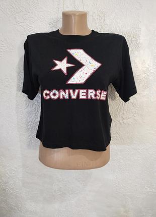 Футболка чорна, бавовна, оригінал converse