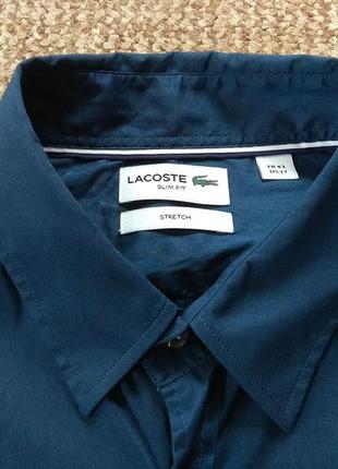 Lacoste stretch рубашка slim fit оригинал (l-xl)3 фото