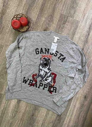 Свитер h&m плечи-33,пог-50длина рукава-60,длина-63