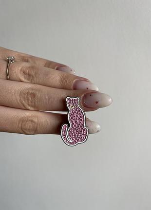 Пін значок металевий брошка рожева пантера