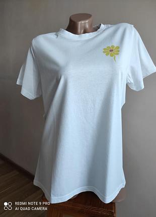 Хлопковая футболка с рисунком на спине