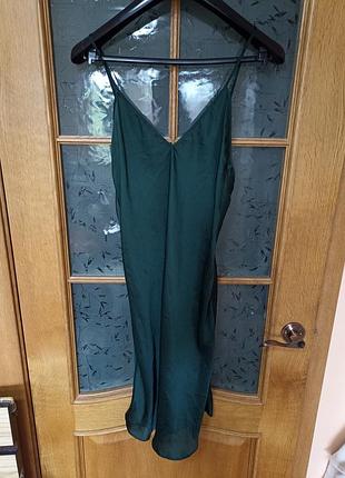 Шелковое платье слип р.s-m