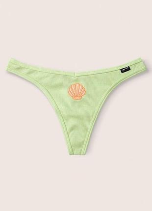 Vs victoria’s secret pink оригінал трусики труси бікіні рубчик з вишивкою принтом