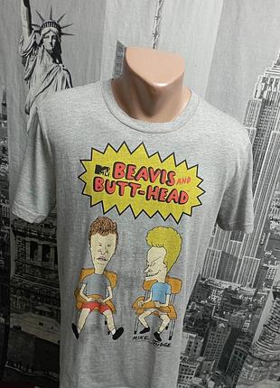 Футболка с принтом героев mtv beavis and butt-head