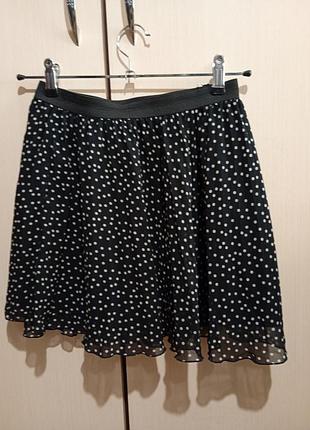 Юбка в горох,мини, размер с/ хс.
