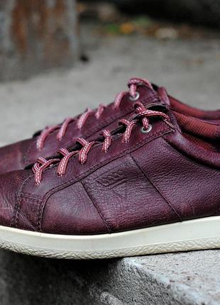 Шкіряні бордові кросівки eco 42р.