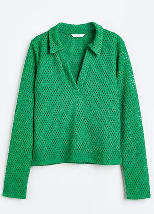 Поло,кофта джерсі з фактурного трикотажу