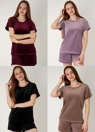 Комплект женский, пижама велюровая