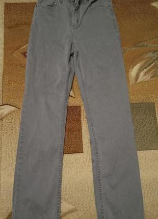 Джинсы эластичные серого цвета унисекс
