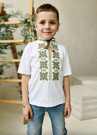 Сорочка для хлопчика ''вишиванка дубочки''