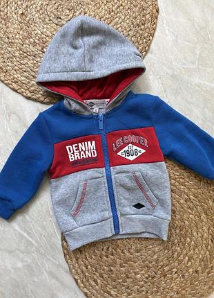 Толстовка флісова з капюшоном на 6 місяців lee cooper