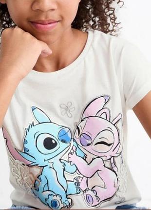 Новая футболка стяж c&a футболка stitch топ хлопок stitch & angel