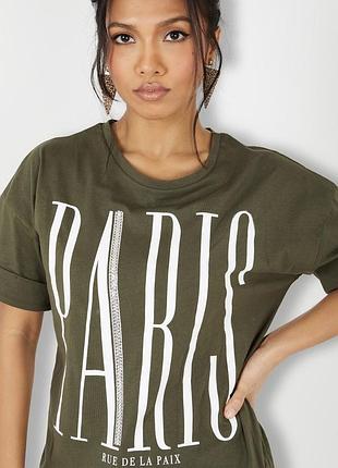 Футболка /блуза хакі в каміння