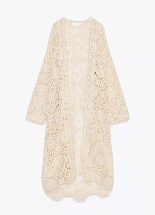 Кардиган в стилі кімоно бежевий zara new