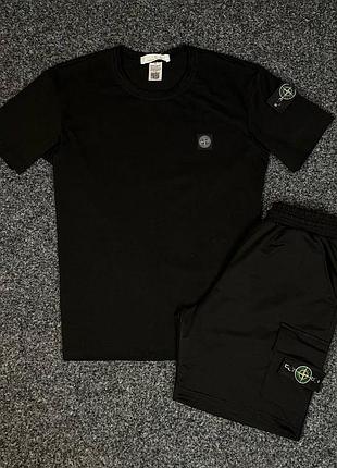 Мужские шорты stone island черные s