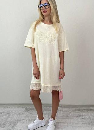 🌿 легка туніка з мереживом — стиль і комфорт!