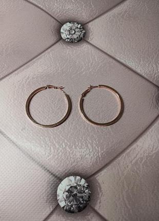 Серьги-кольца из медицинского золота