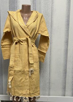 Халат ❣️ підлітковий s та xs та на жінку невисокого зросту чорний та жовтий