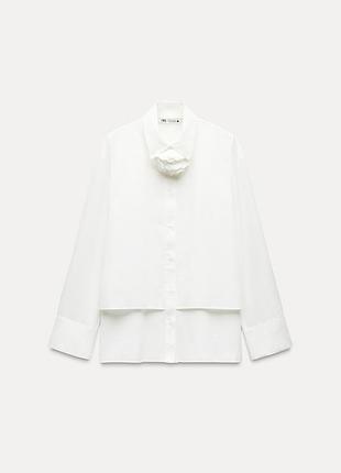 Шикарна бавовняна сорочка з квіткою zara