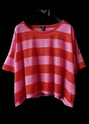 Футболка оверсайз топ оверсайз h&m свободная яркая футболка оверсайз в полоску
