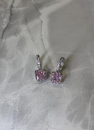 Сережки mirshine crown pink/silver