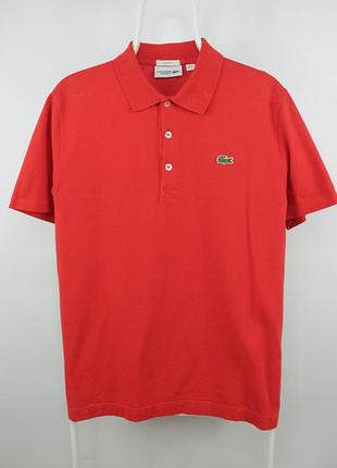 Яскрава брендова футболка поло lacoste sport slim fit red polo shirt men's