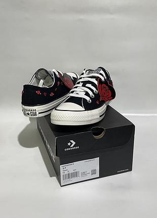 Оригинал! кеды converse женские a13651c ctas ox black red egret